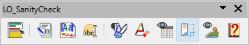 SanityCheck toolbar